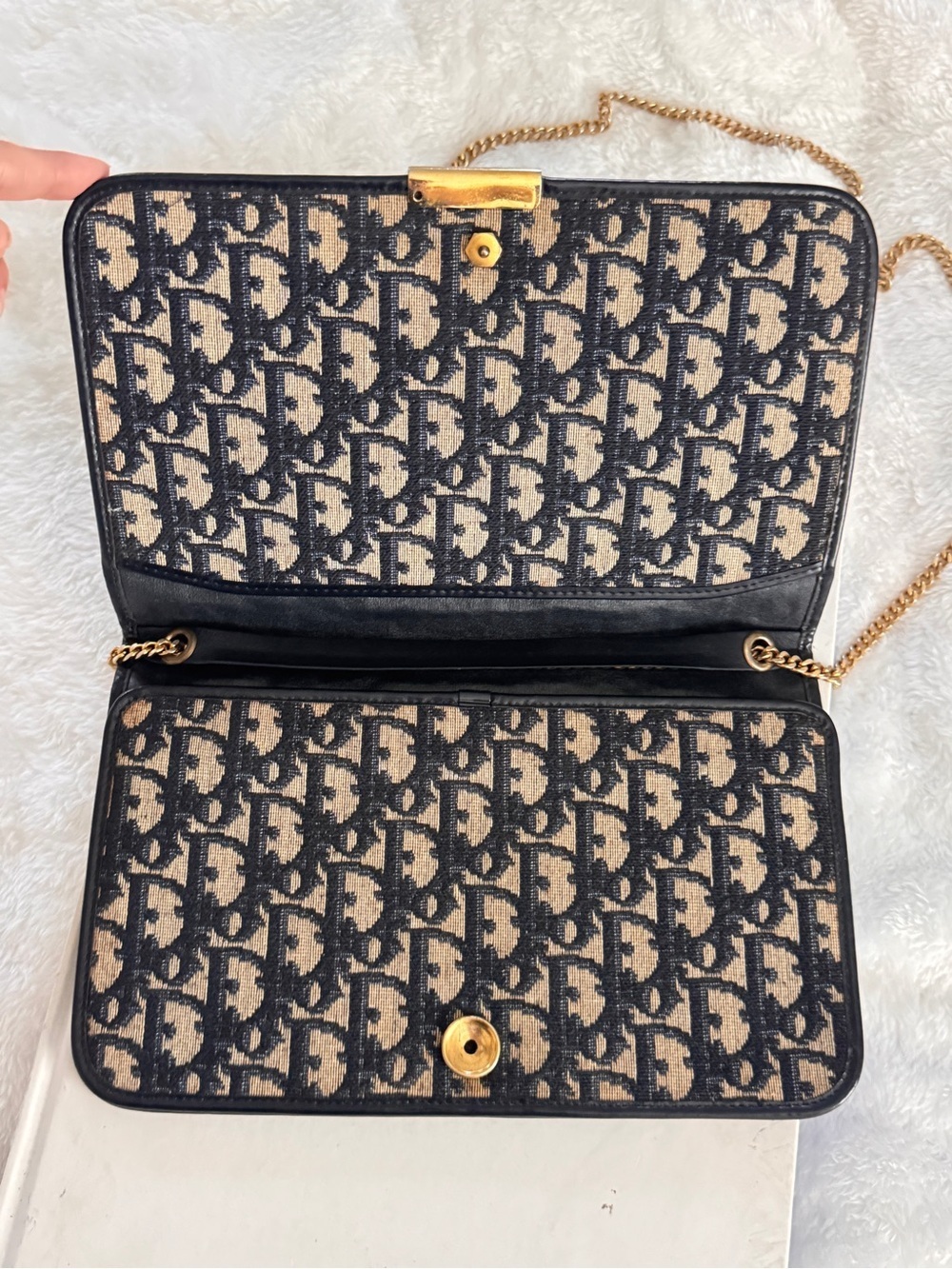 Authentic Christian Dior Trotter Chain Shoulder Bag - Picture 5 of 14